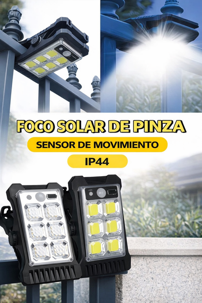 SET DE 3 LUCES SOLARES LED TIPO PINZA☀️ con Sensor de Movimiento💡☑️